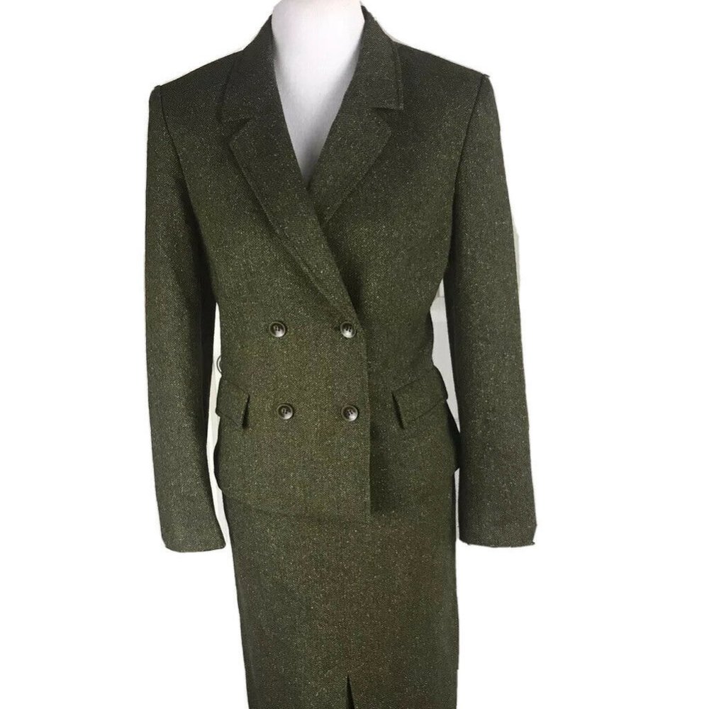 Vintage KASPER Wool Blend Skirt Suit